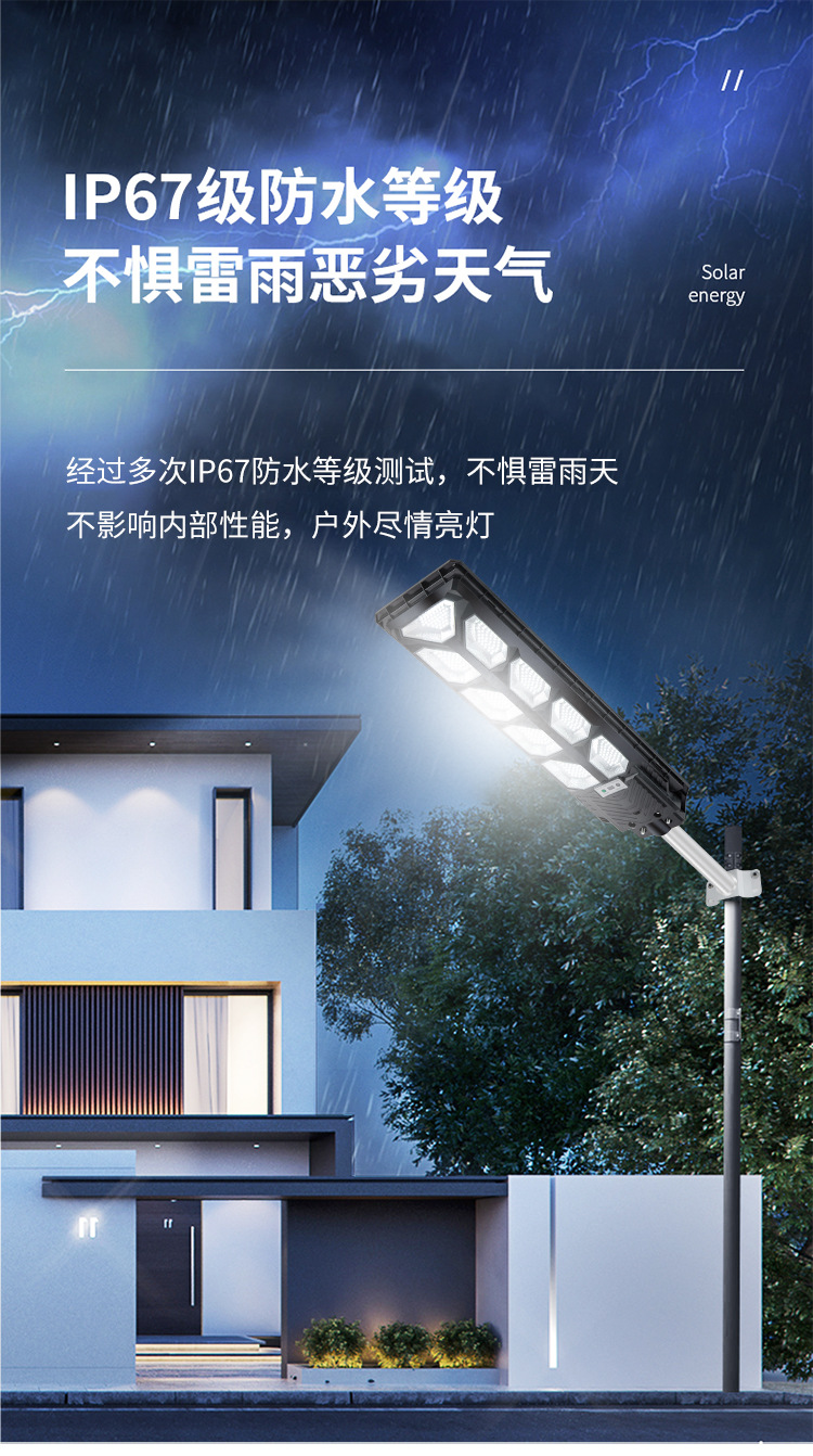 AIBUCUO巨舶跨境爆款solar light太阳能路灯户外led灯人体感应灯详情9