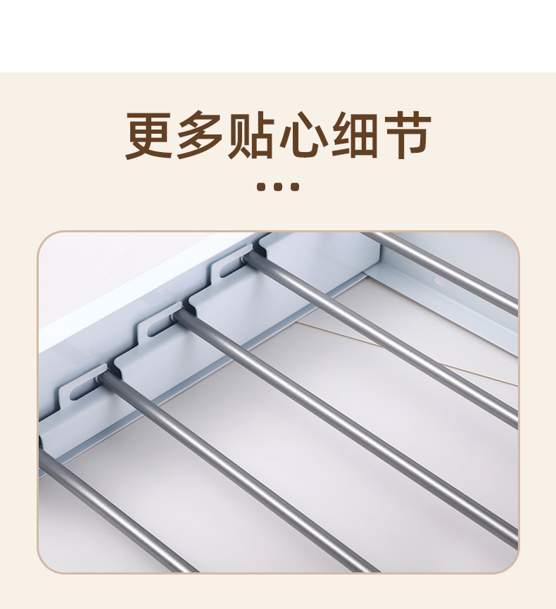 热销跨境隐藏式毛巾架晾衣架浴室壁挂式浴巾架闭合创意阳台置物架详情11