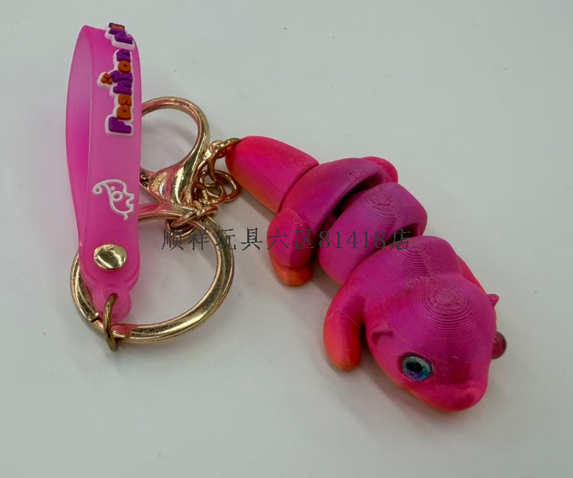 3D printed keychains, small animal keychains, pendants, mini movable and flexible joint hangers, 3D printed accessories pic 2