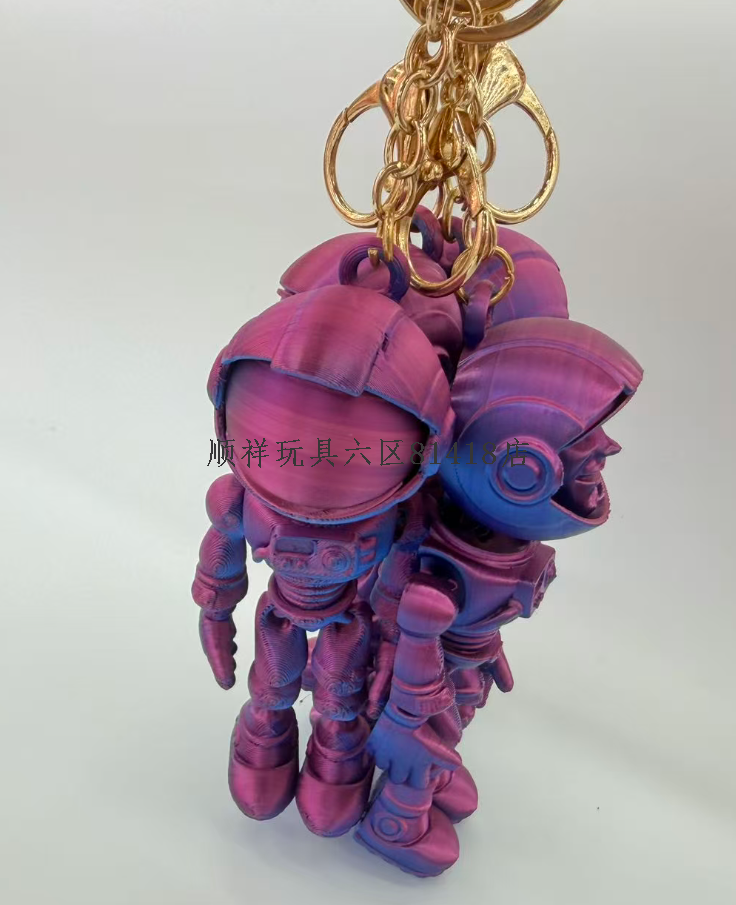 3D printed astronaut joint movable handicraft gift creative keychain pic 3