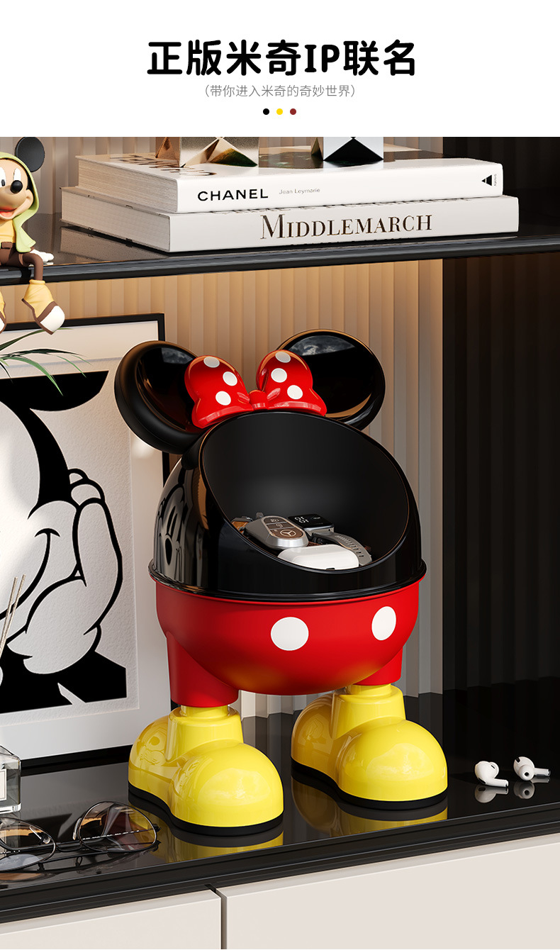 米奇正版入户玄关收纳盒可爱萌趣客厅餐桌卧室收银台托盘详情4