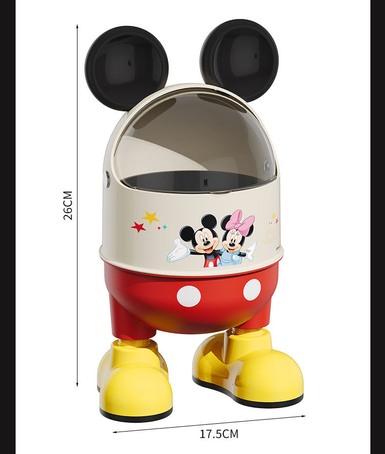 米奇同款办公室迷你桌面带盖垃圾桶高颜值学生书桌收纳桶批发详情17