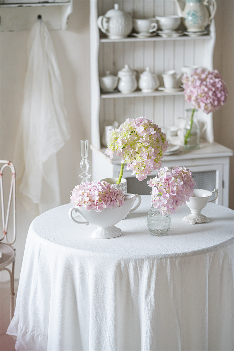 现代简约纯色全棉水洗棉撞色荷叶边茶几台布餐桌布一件代发详情3