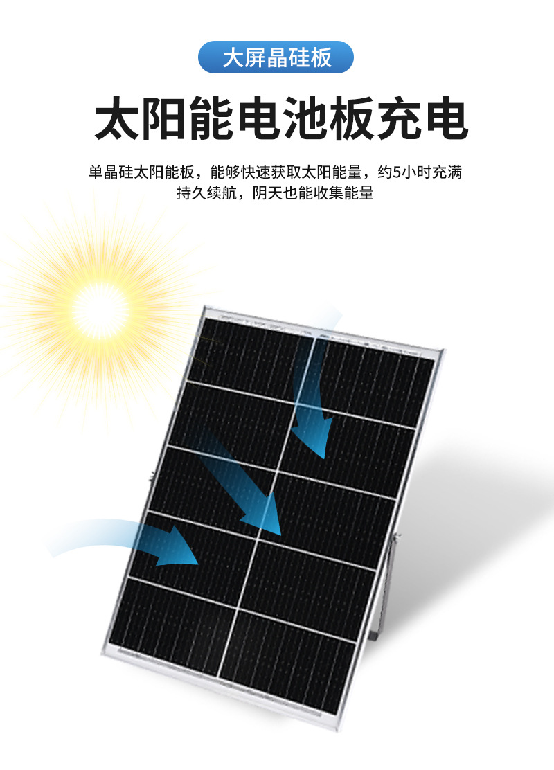 AIBUCUO巨舶品牌严选热款巨舶太阳能投光灯LED灯家用太阳能灯照明室外详情6