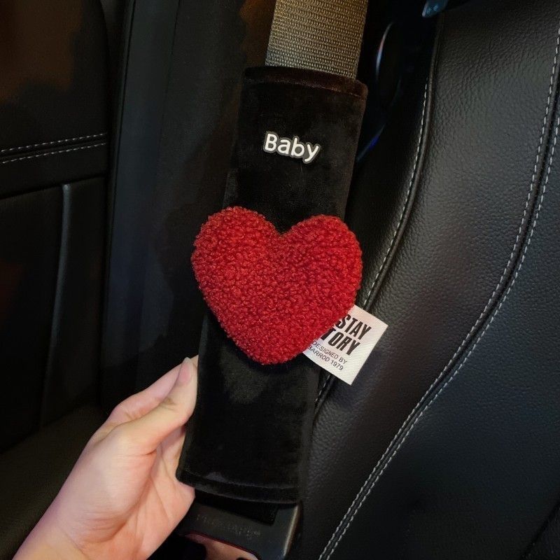 汽车安全带护肩套高级感韩版爱心车载装饰保险带防勒柔软保护套女详情6