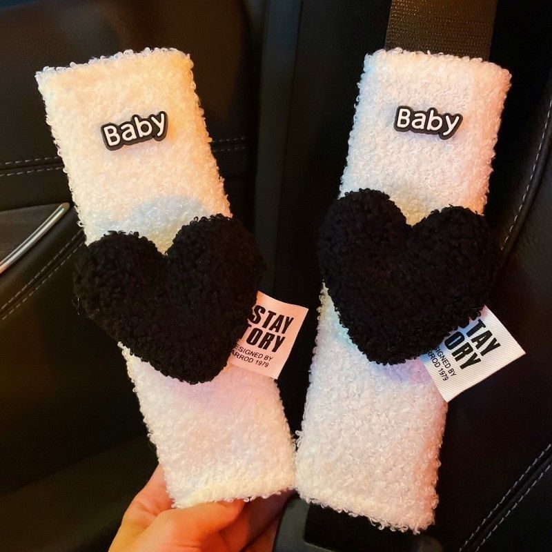 汽车安全带护肩套高级感韩版爱心车载装饰保险带防勒柔软保护套女详情7