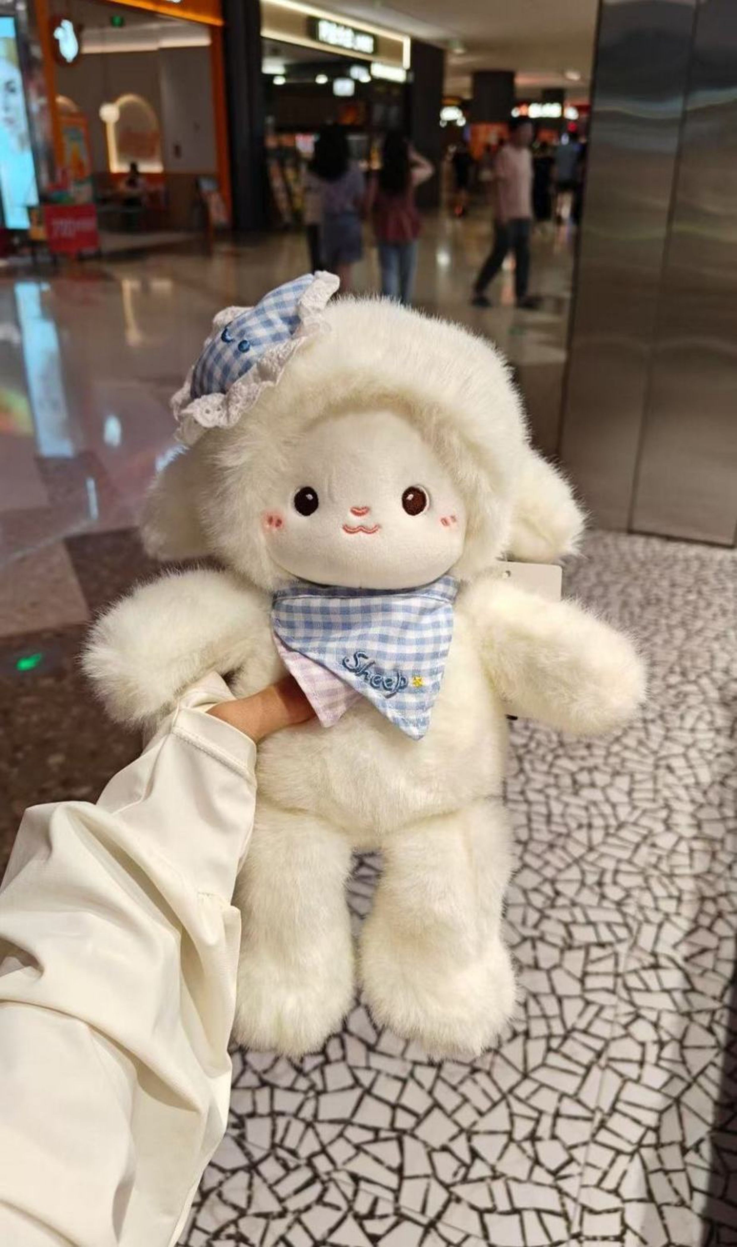 网红奶芙鼻涕晚安小羊可爱毛绒玩偶礼物安抚布娃娃睡觉抱枕公仔娃详情16