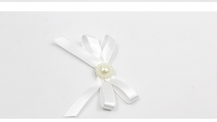 Satin polyester band, hand-tied bow, pearl bow, colorful clothing accessories, hair accessories, handcrafted bow pic 5