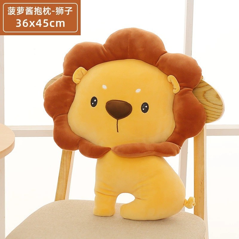 Cute and creative crab, goose and lion cartoon cushion dolls, soft pineapple paste throw pillows, cute nap pillows manufacturer pic 3