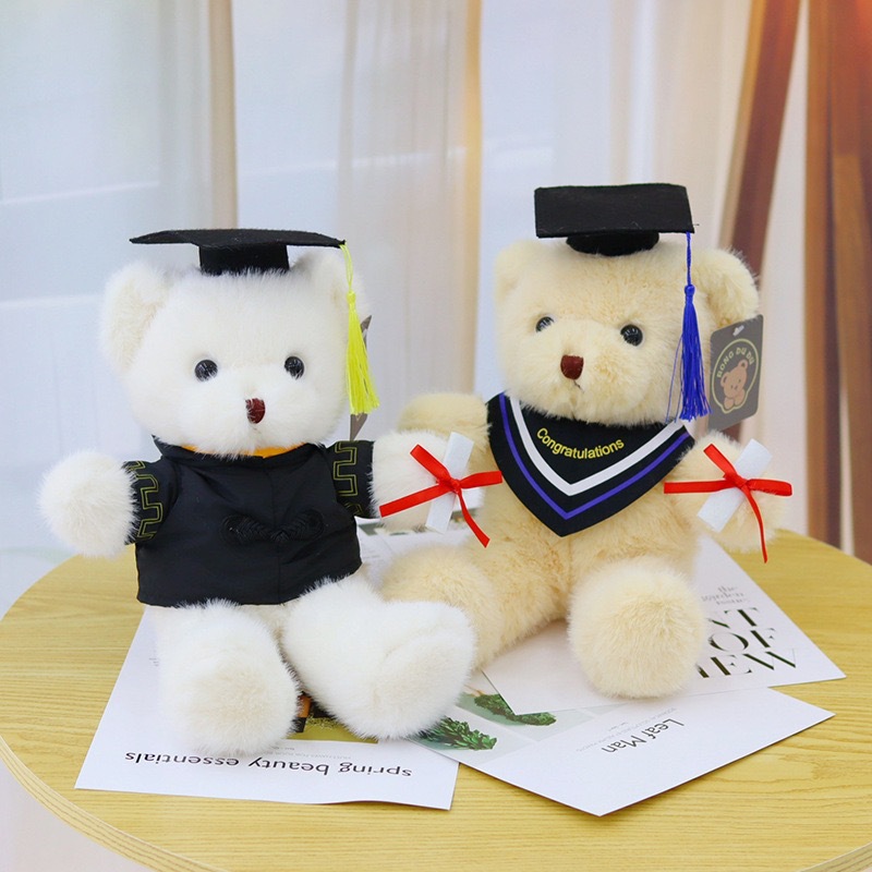 博士熊毕业小熊玩偶泰迪熊公仔毛绒玩具大学生博士帽典礼纪念毕业季详情3