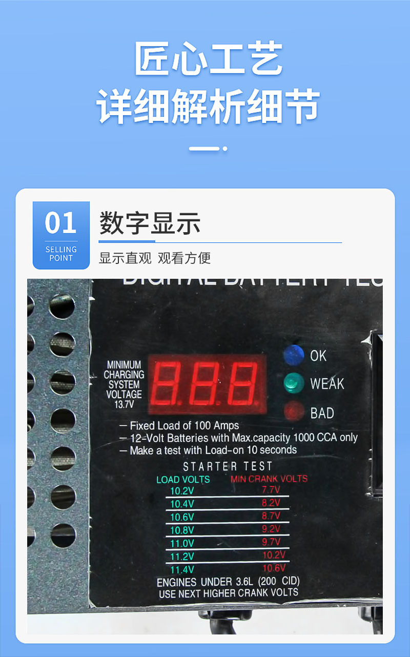 Produce export-oriented battery testers, battery inspection instruments, battery measurement gauges, and automotive battery discharge forks pic 6