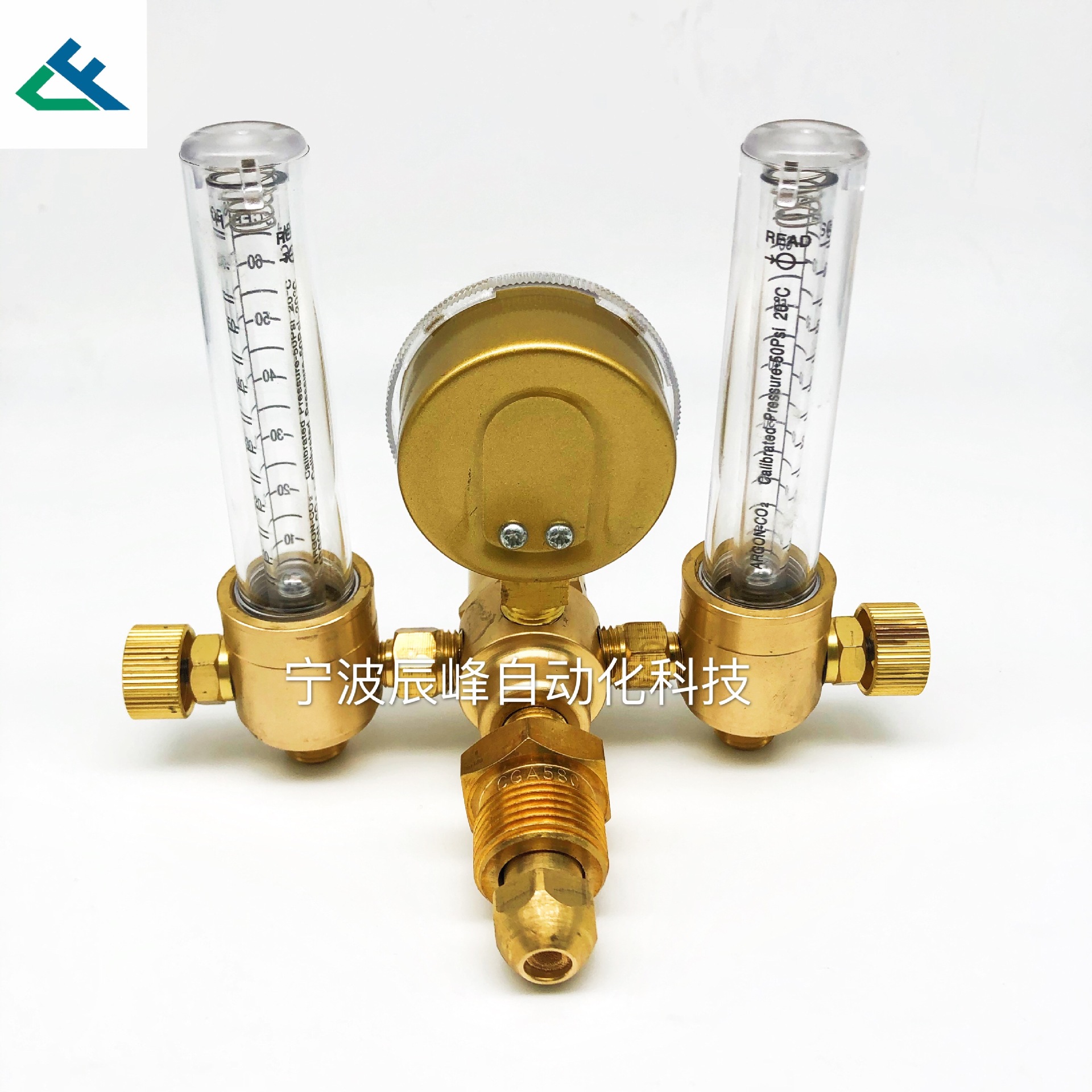 American double-tube all-copper energy-saving pressure reducer CGA580 with external thread, external thread and external thread carbon dioxide pressure reducer pic 3