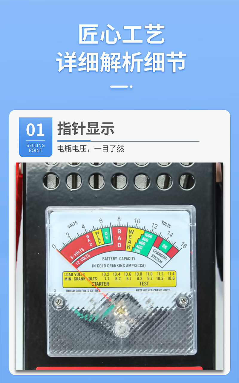 Automobile battery testing instrument, battery quality detection instrument, electric bike battery capacity testing instrument, discharger pic 6