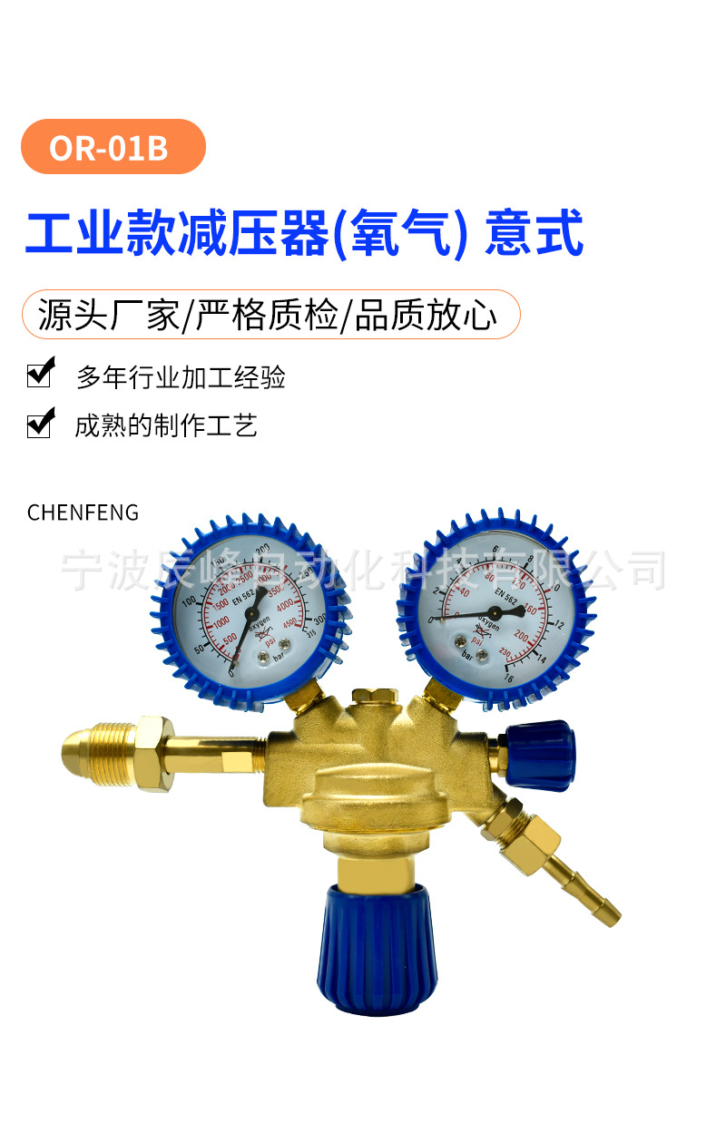 Wholesale anti-vibration oxygen gauge, pressure reducer, pressure regulating valve, gas regulating pressure reducing valve, oxygen cylinder pressure gauge pic 1