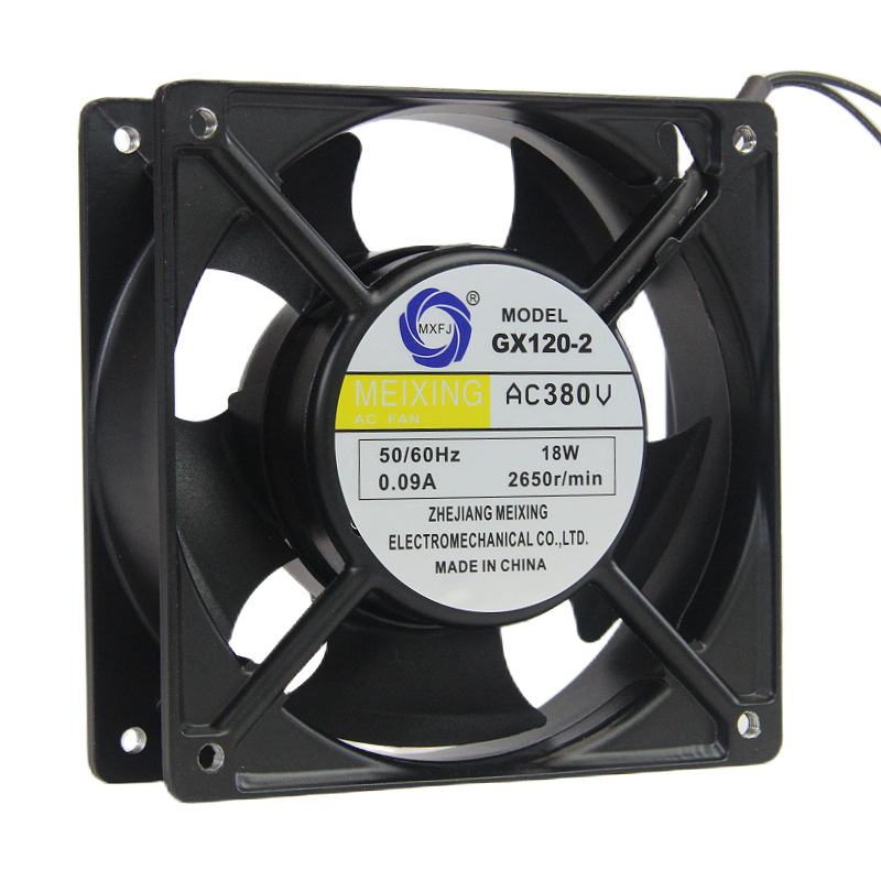 GX120-2 220VAC ball bearing small industrial axial flow fan square heat dissipation and cooling fan pic 10