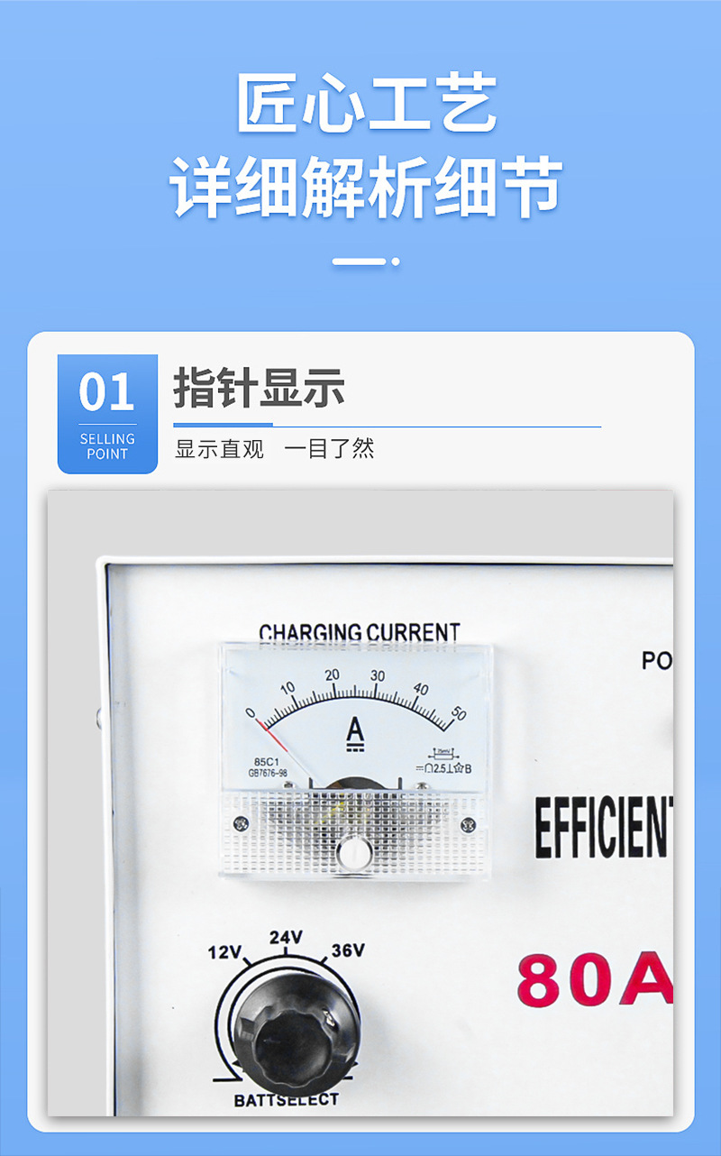 Car battery charger 12V24V intelligent universal high-power fully automatic battery charger pic 6