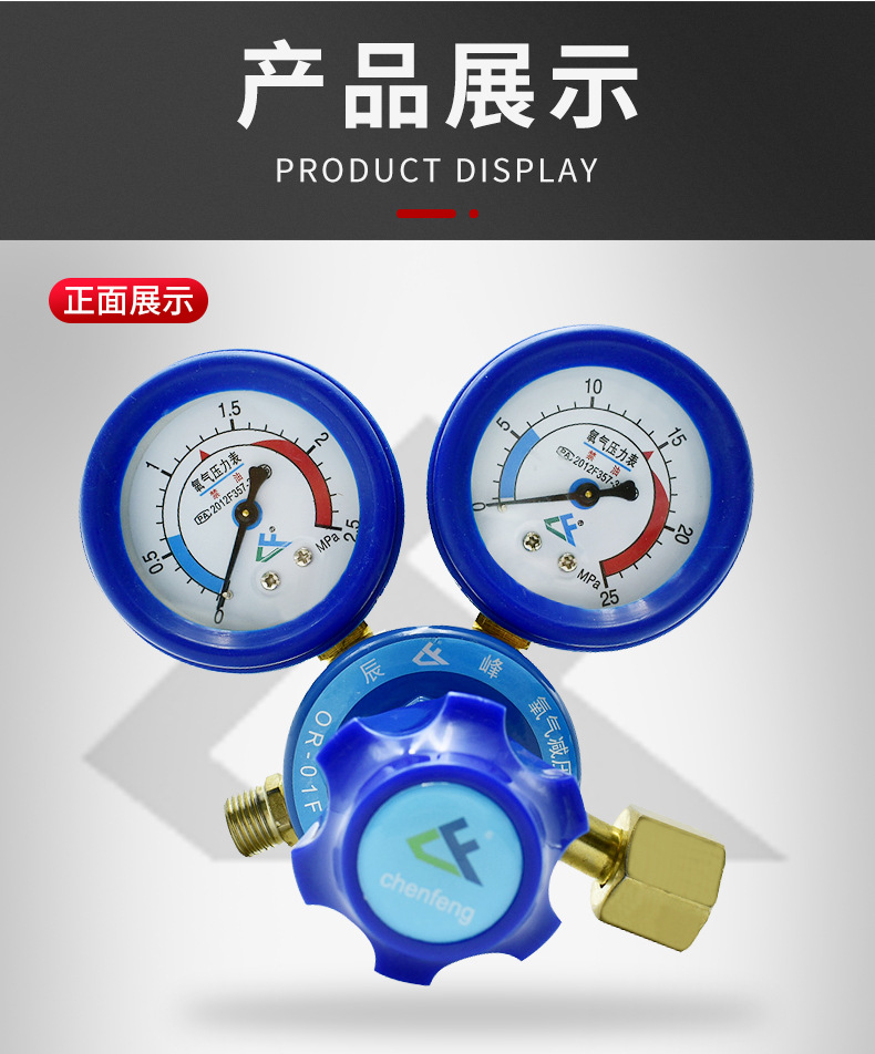Ningbo wholesale OR-02F industrial type pressure reducer, pressure regulating valve, gas regulating pressure reducing valve, oxygen pressure reducer pic 8