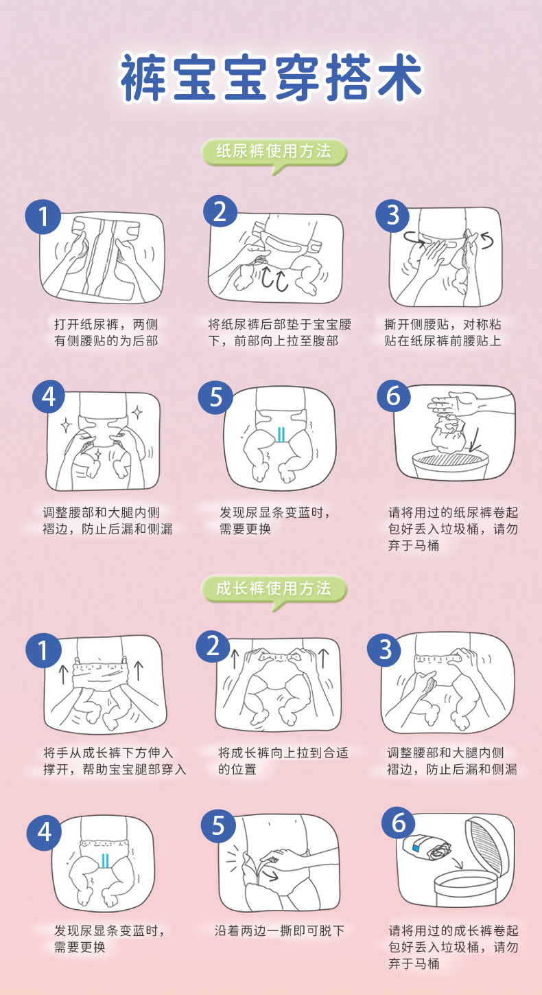 佳婴云柔纸尿裤成长裤新生儿S M L码尿不湿超薄干爽厂家直销一件详情10