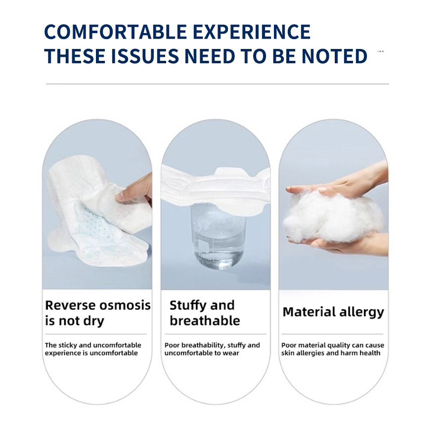 泡泡绵女神日用卫生巾姨妈巾0感透气舒适贴身女士护垫护翼整箱批详情2