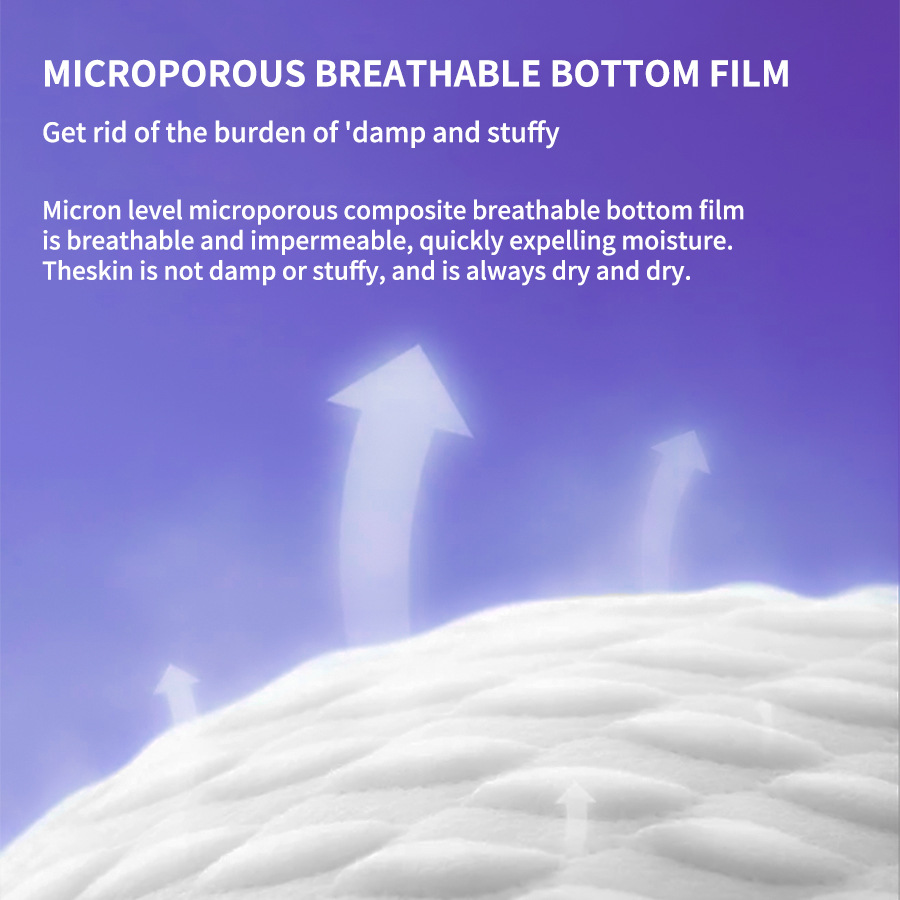 泡泡绵女神日用卫生巾姨妈巾0感透气舒适贴身女士护垫护翼整箱批详情5