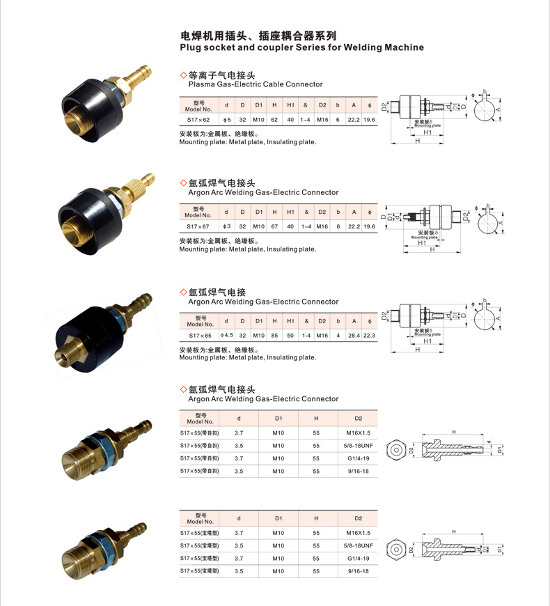电焊机DKJ25-35-50-70平方全铜欧式接头 焊接电缆连接器快速插头详情21