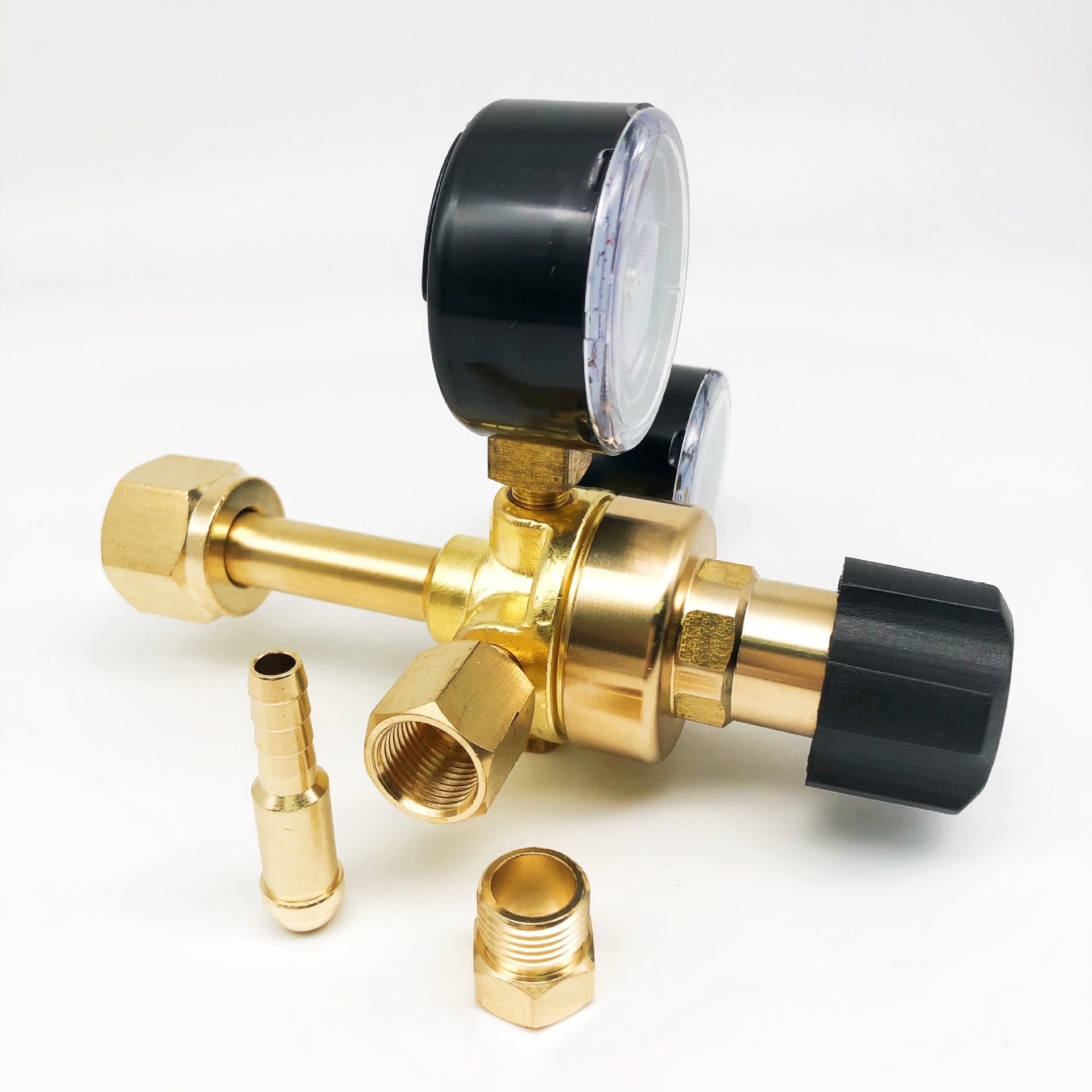 American-style lightweight AR CO2 all-copper gas meter CGA320 flat seal pressure reducer pic 5