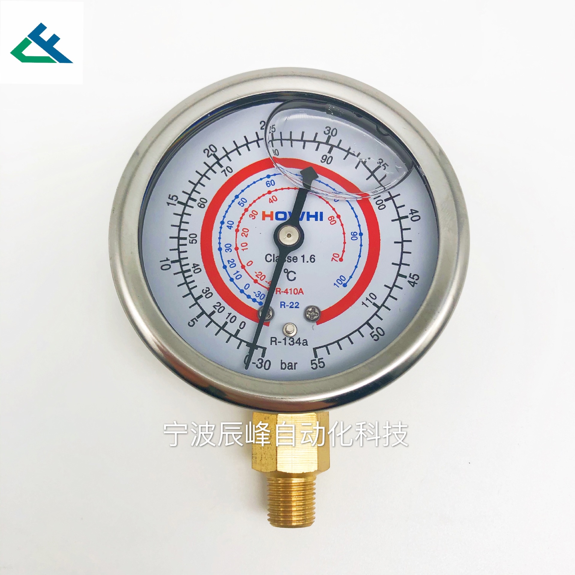 55bar pressure gauge, stainless steel pressure gauge, oil-filled pressure gauge pic 1