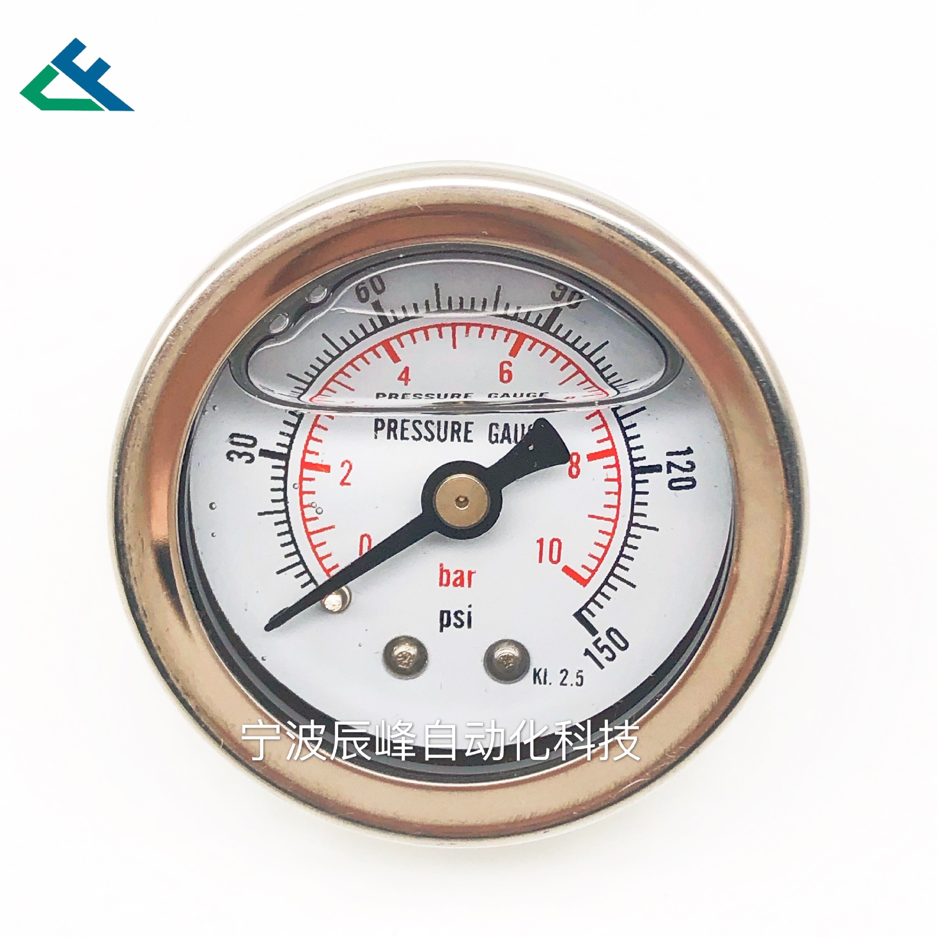 10bar150psi oil-filled stainless steel pressure gauge pic 1