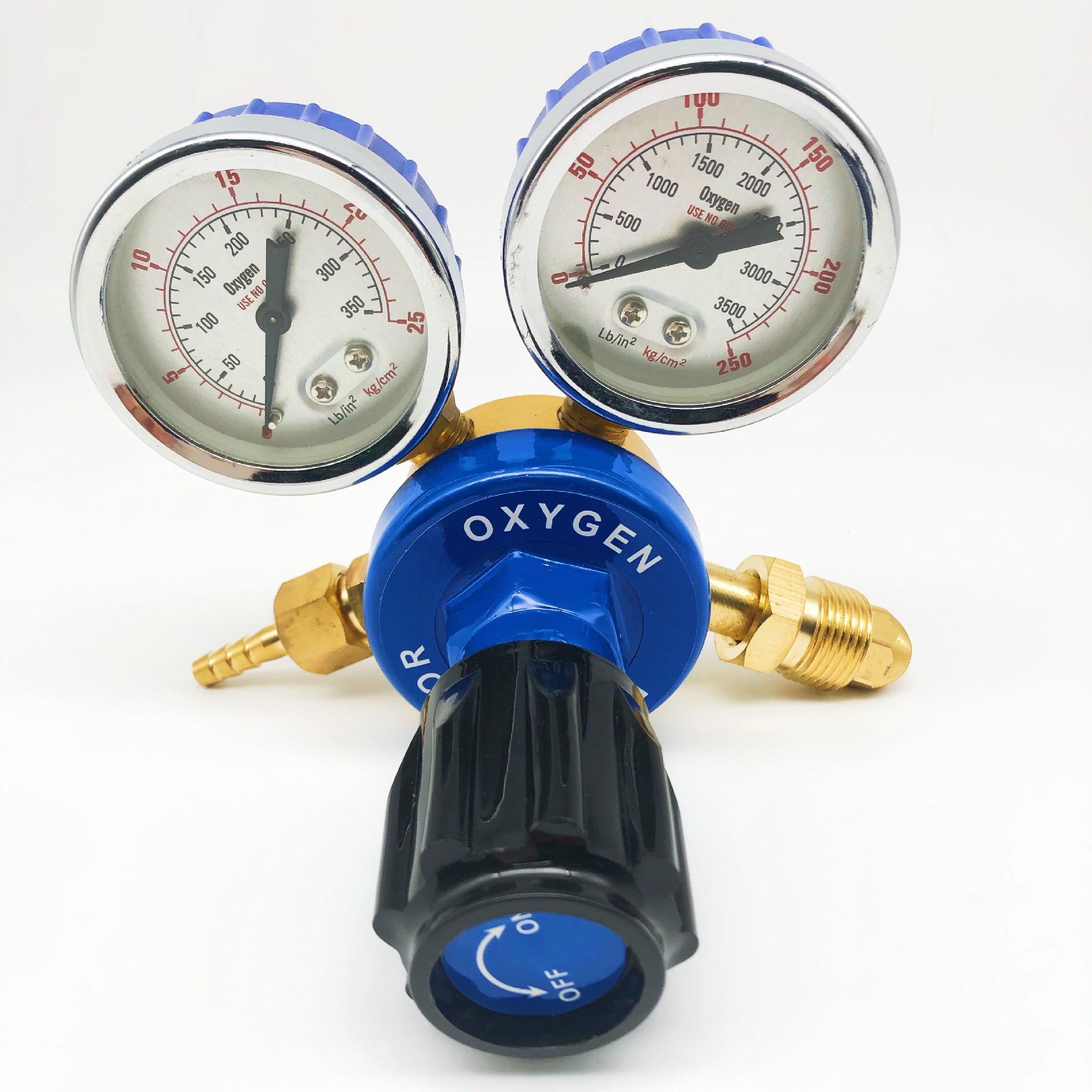 CGA580 external thread outlet surface thread adjustable gas gauge oxygen pressure reducer in stock wholesale pic 1