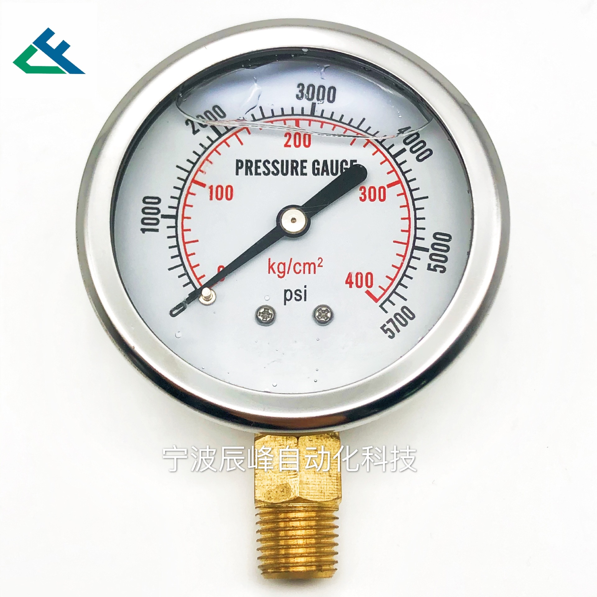 400KG 2700PSI radial 60MM stainless steel oil-filled silicone oil glycerin pressure gauge pic 1
