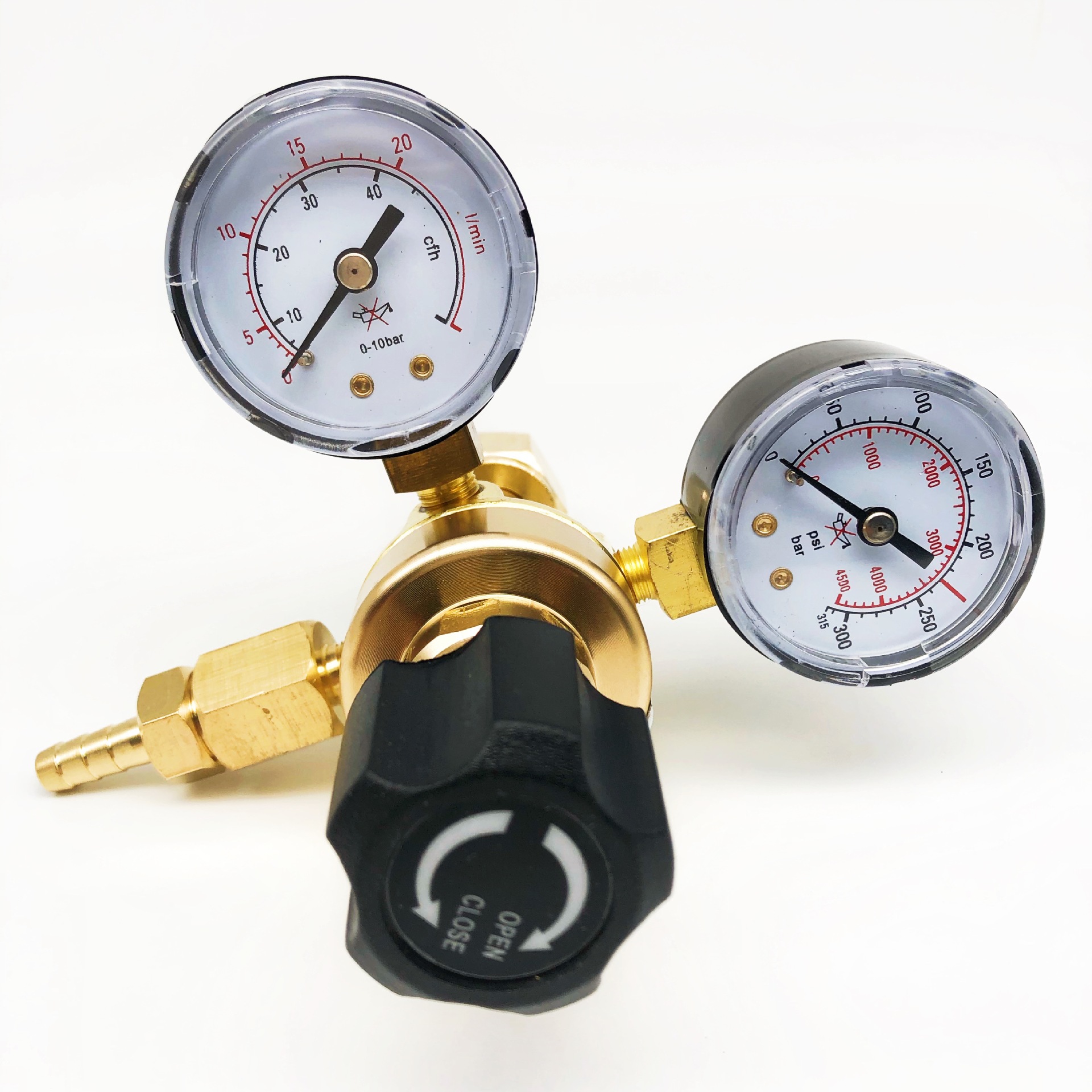 American-style lightweight AR CO2 all-copper gas meter CGA320 flat seal pressure reducer pic 1