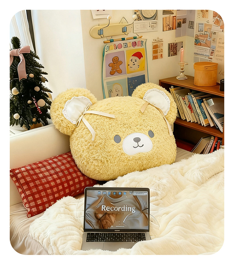 Wholesale of new cartoon plush and cute little bear Coco Bear throw pillows, gift items, bedside sofa cushions pic 11