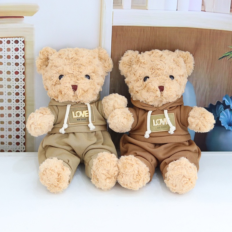 LOVE Cute dressing, heart-shaped teddy bear plush toy, claw machine doll, Jack Bear, and logo pic 2
