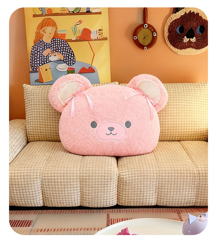 Wholesale of new cartoon plush and cute little bear Coco Bear throw pillows, gift items, bedside sofa cushions pic 14
