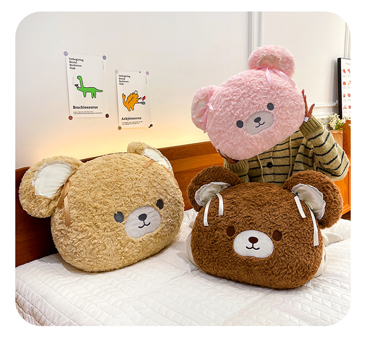 Wholesale of new cartoon plush and cute little bear Coco Bear throw pillows, gift items, bedside sofa cushions pic 16