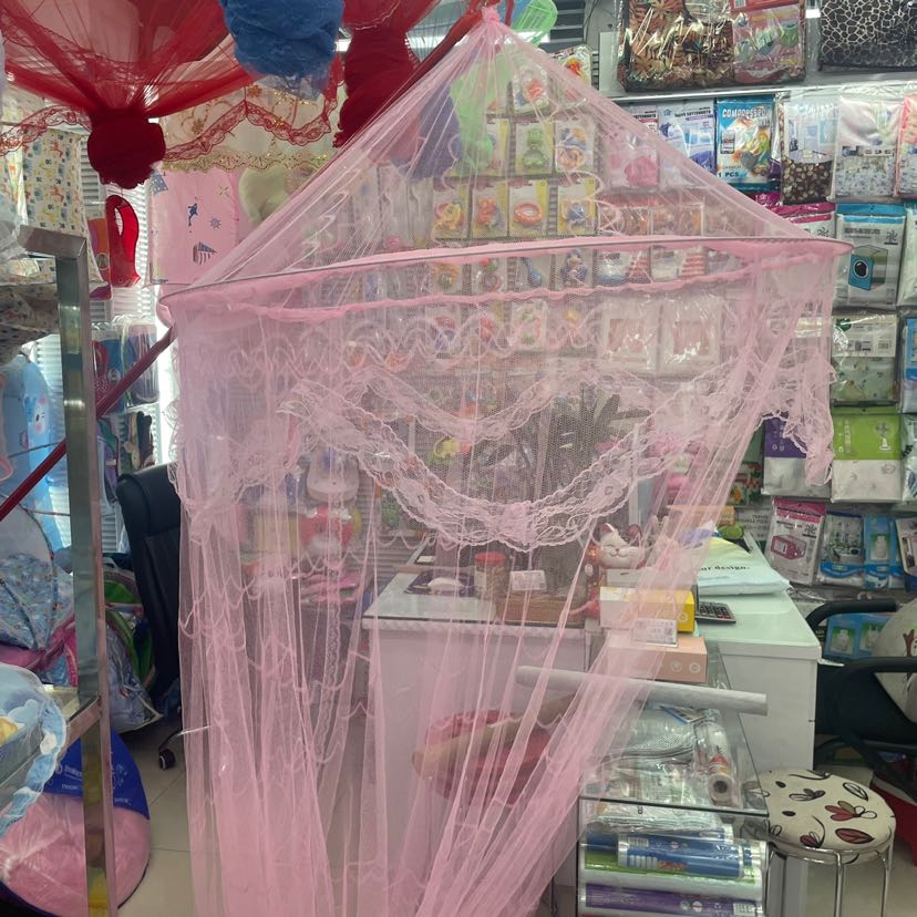 加密钢丝圆顶吊顶蚊帐 公主蚊帐儿童婴儿圆形蚊帐详情5