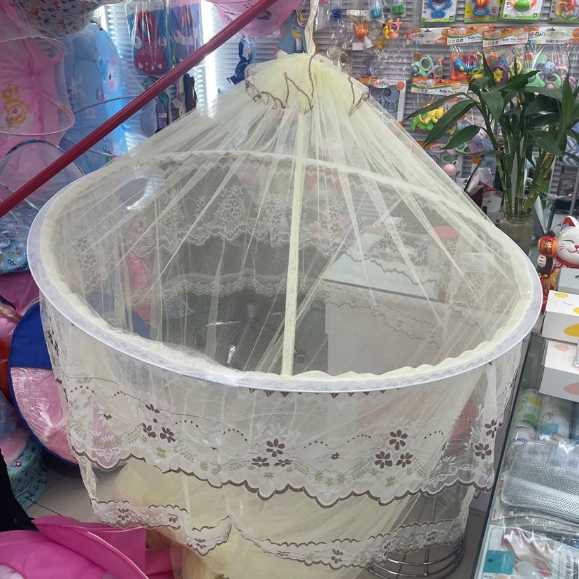 加密钢丝圆顶吊顶蚊帐 公主蚊帐儿童婴儿学生通用蚊帐详情1