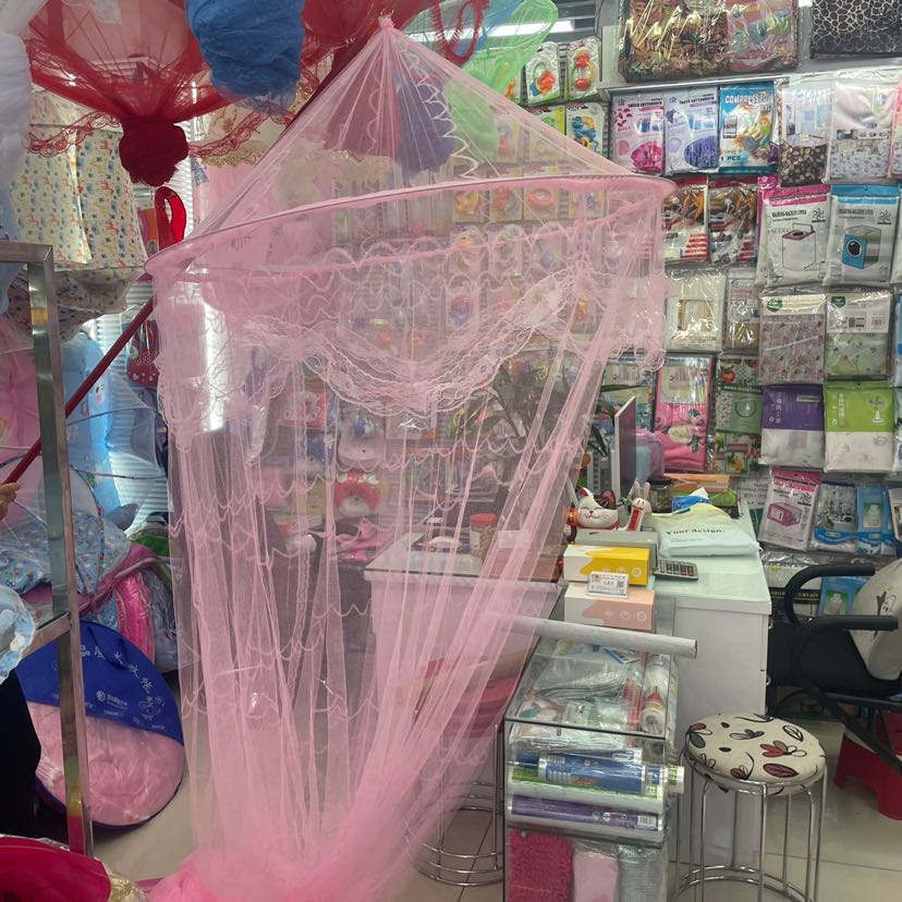加密钢丝圆顶吊顶蚊帐 公主蚊帐儿童婴儿圆形蚊帐详情3