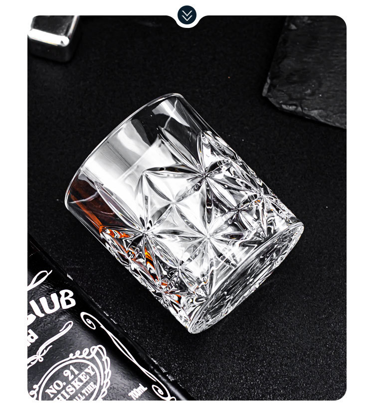 Wholesale of creative whisky wine glasses, carved glass wine glasses, high-end appearance wine glasses, light luxury red wine glasses and beer glasses pic 15