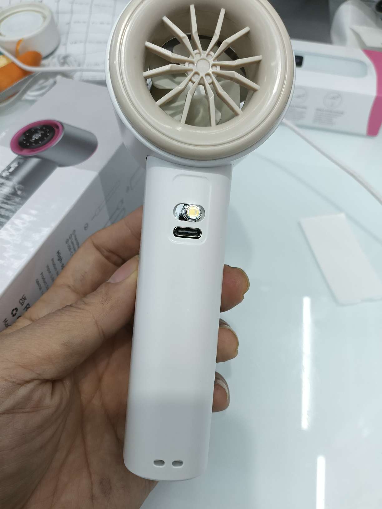 Handheld small fan with digital display of six speeds, high-speed small fan pic 7