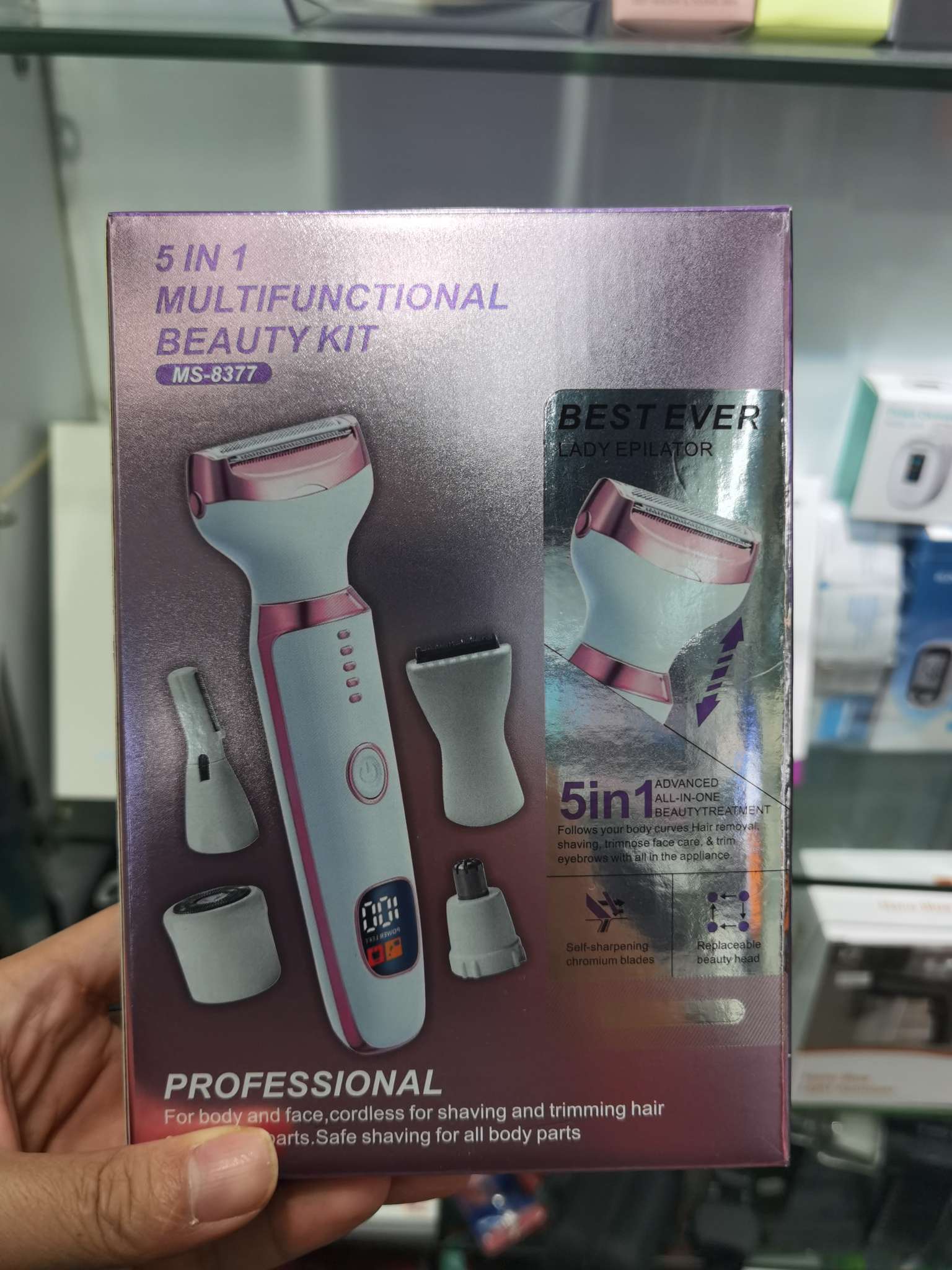 Electronic hair clipper, five-in-one hair clipper, body, face and nose hair trimmer pic 1