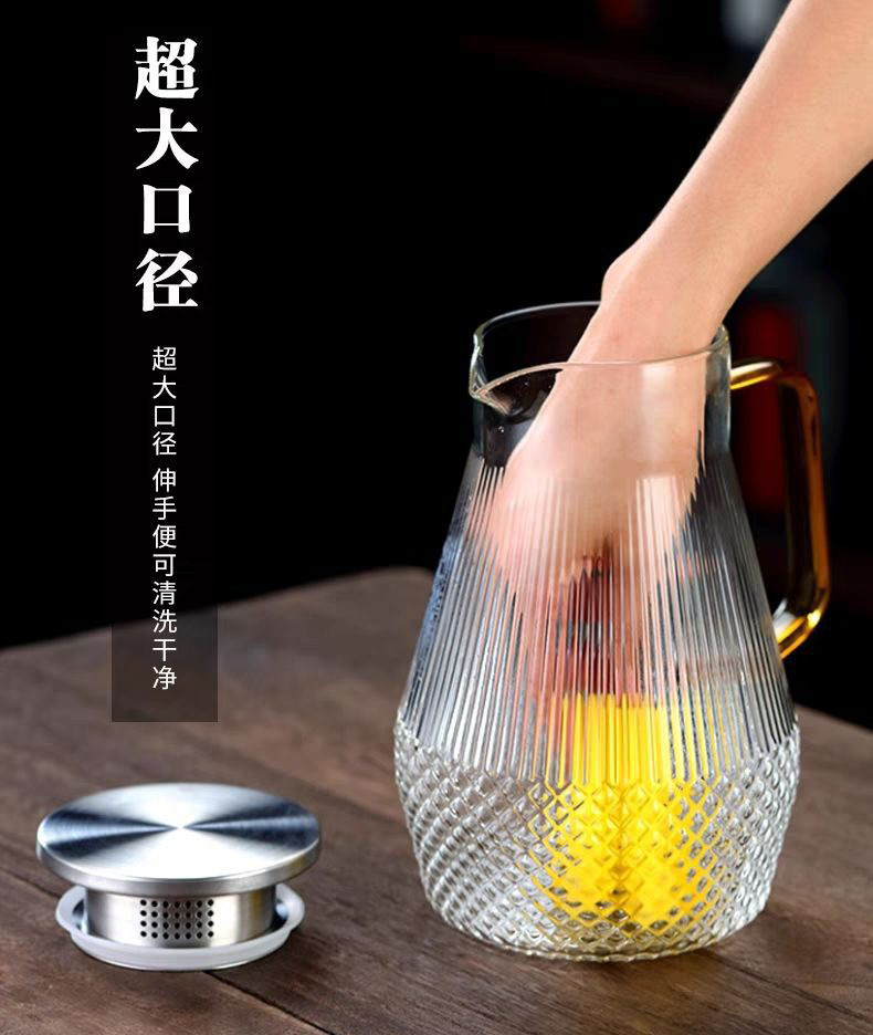 玻璃凉水壶半夏壶套装家用泡茶壶耐高温花茶壶冷泡水果茶跨境热销 pic 7