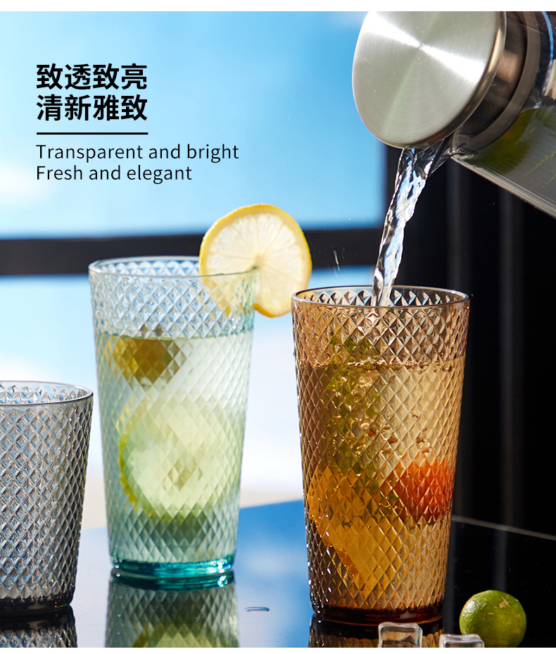 耐高温亚克力杯子商用茶餐厅杯子酒店啤酒杯饭店果汁杯饮料杯塑料详情6