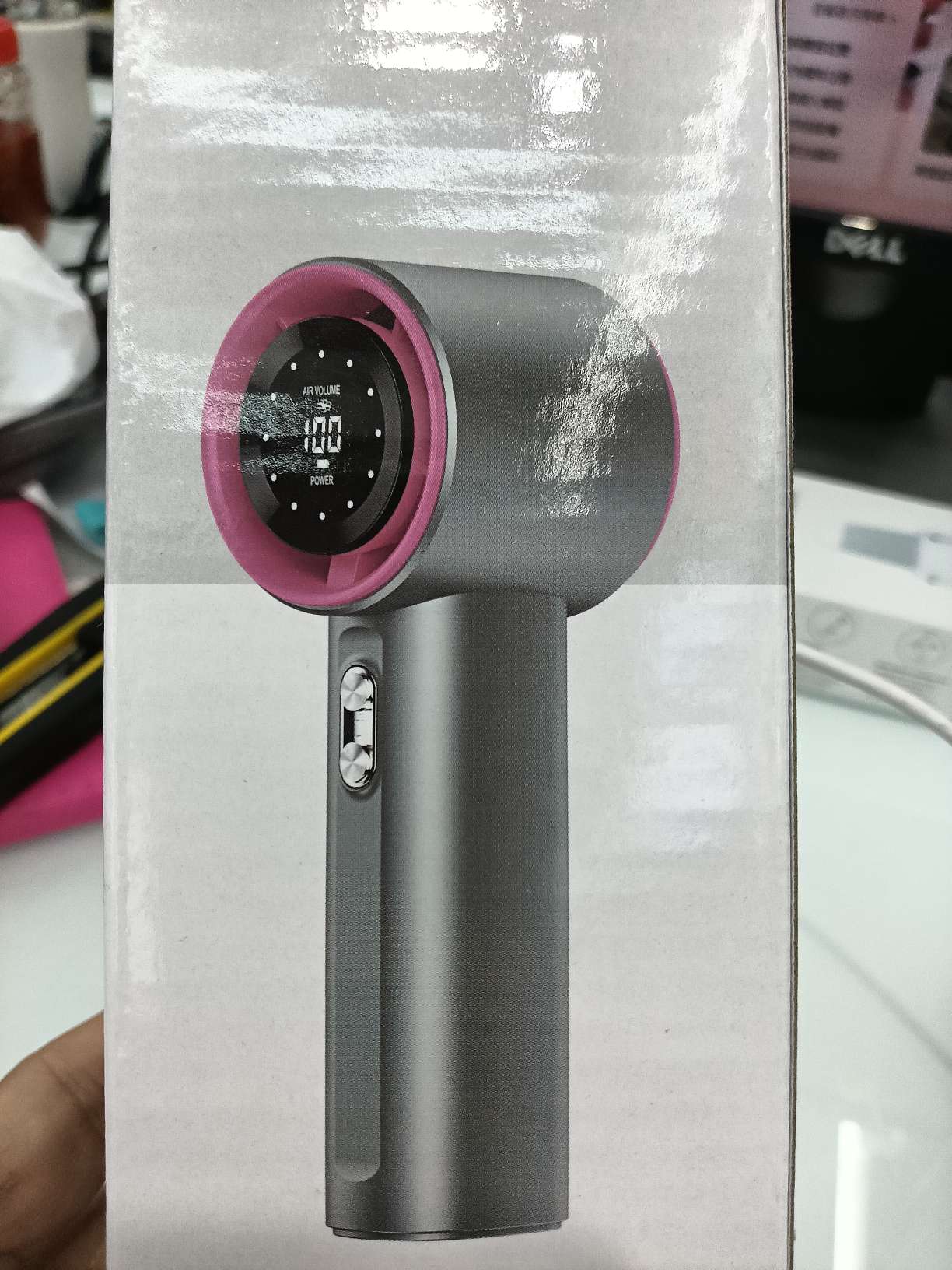 Handheld small fan with digital display of six speeds, high-speed small fan pic 5