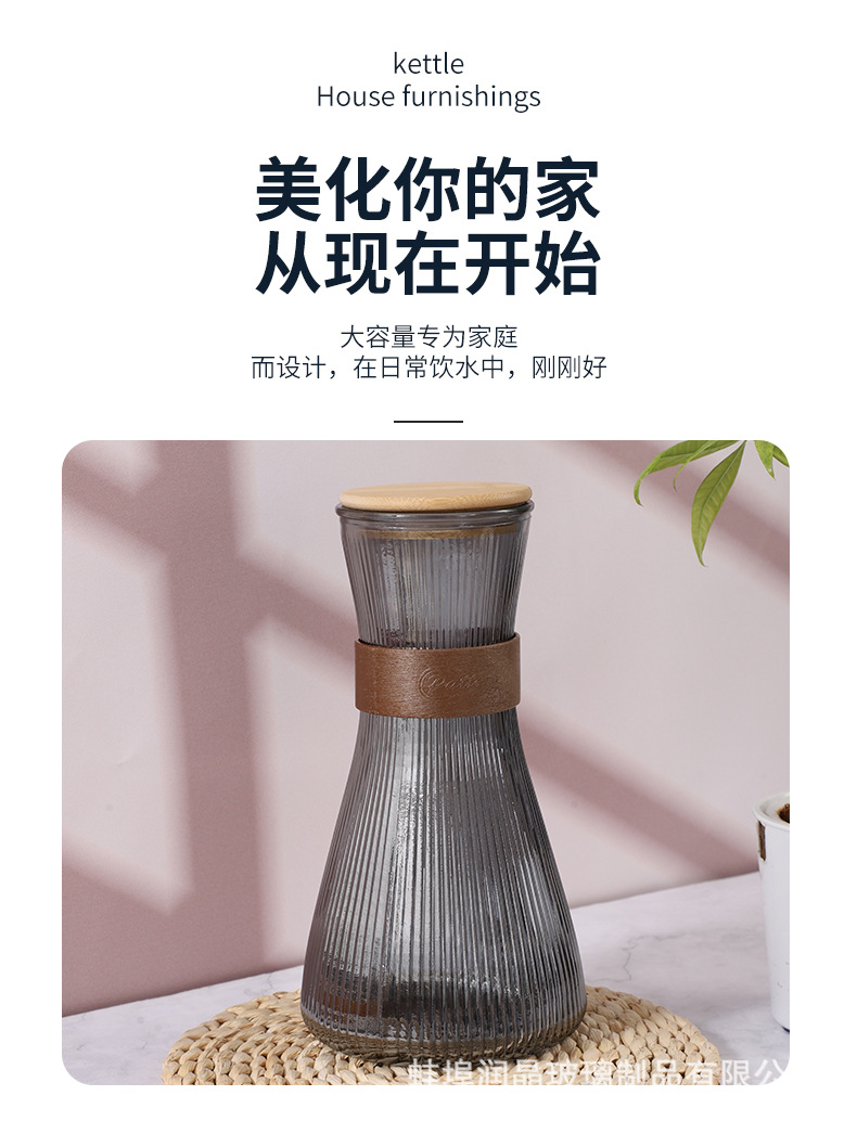 玻璃冷水壶套装家用大容量束腰壶杯子加厚透明凉水壶水杯会销礼品详情4