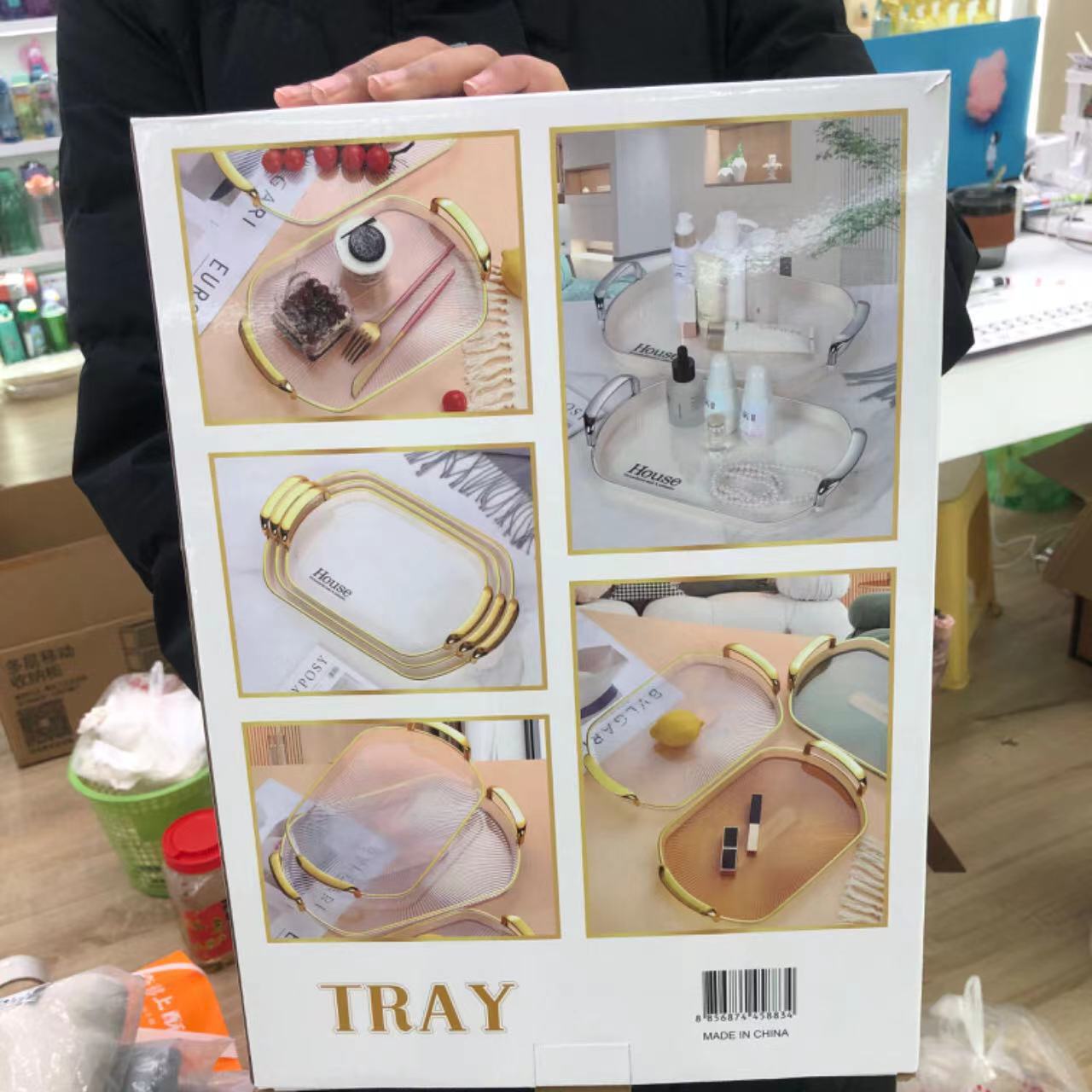 果盘托盘高级pet环保透明水晶酒吧干果小吃碟子盘子塑料拼盘跨境 pic 14