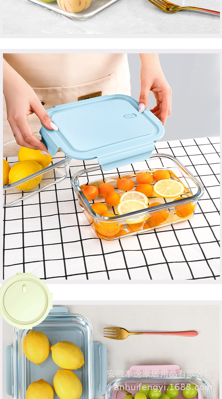 Infant and toddler glass food storage boxes, baby food boxes, round small food storage bowls, microwave oven, oven, mini lunch boxes pic 4