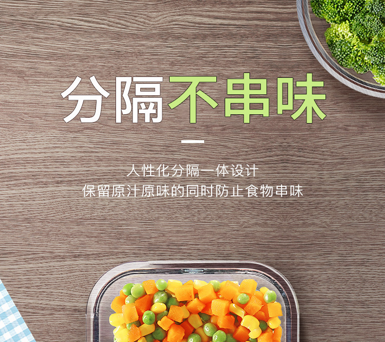 烤箱微波炉可加热保鲜盒高硼硅玻璃饭盒学生长方形带饭便当盒餐盒详情14