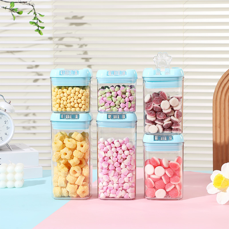 密封五谷杂粮罐厨房收纳食品级干货透明塑料罐盒子零食储物茶叶罐详情3