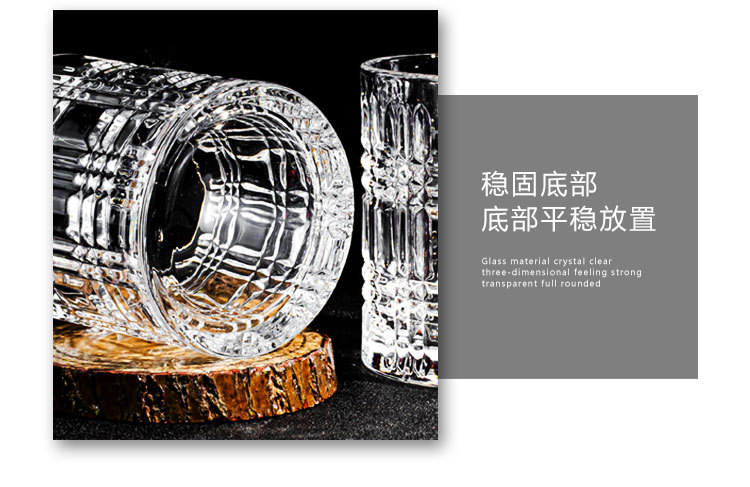 Wholesale of creative whisky wine glasses, carved glass wine glasses, high-end appearance wine glasses, light luxury red wine glasses and beer glasses pic 11